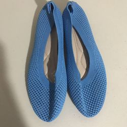 New Turquoise Slip On Flats