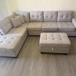 Brand New Sectional Sofa with Ottoman / Sofa Seccional con ottoman Nuevo … Fast 🚚