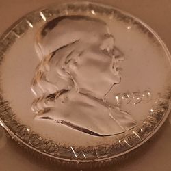 ☆1959.  Benjamin Franklin half dollar silver MS plus.         $Make an offer $      