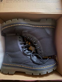 Dr. Martens Black Canvas Lace-Up Boots