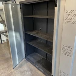 Kobalt Metal Tool Storage Cabinet w/4 Shelves & 2 Keys For Locking Doors