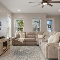 Taupe Sectional - Powered Recliners- With End Tables/Coffee Table 