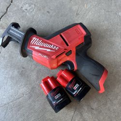 Milwaukee M12 FUEL 12V Lithium-Ion Brushless Cordless HACKZALL Reciprocating with 2 batteries….