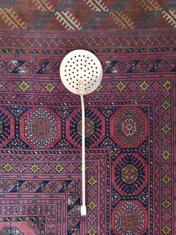 Vintage 4" Copper Strainer with 12" Brass Handle