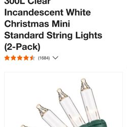 New Case Of  8x300 Lights Strands 17 Lbsof Lights  2400 Lights