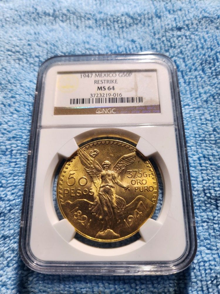 50 PESOS GOLD COIN CENTENARIO CERTIFICATED 22K 