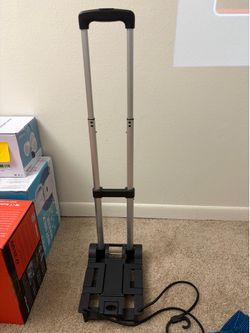 APOXCON Folding Hand Truck, 120 lbs Capacity Luggage Cart with 2 Wheels & Adjustable Handle