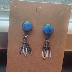 Sterling Southwestern Style Earrings