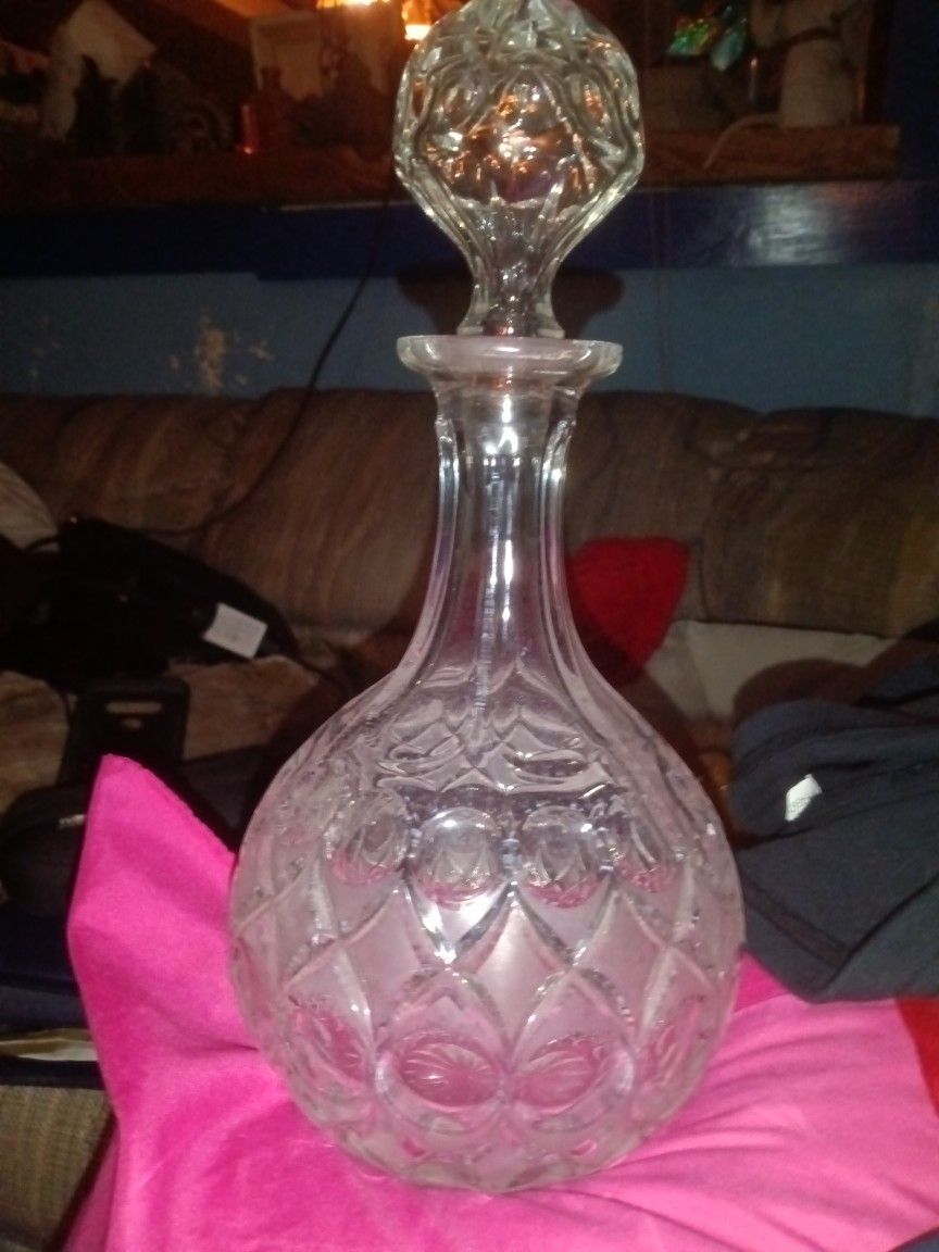 Bohemian Crystal Whiskey Decanter