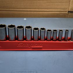 Snap-on Tools  11 pc 3/8" Drive 6-Point SAE Flank Drive® Deep Socket Set
