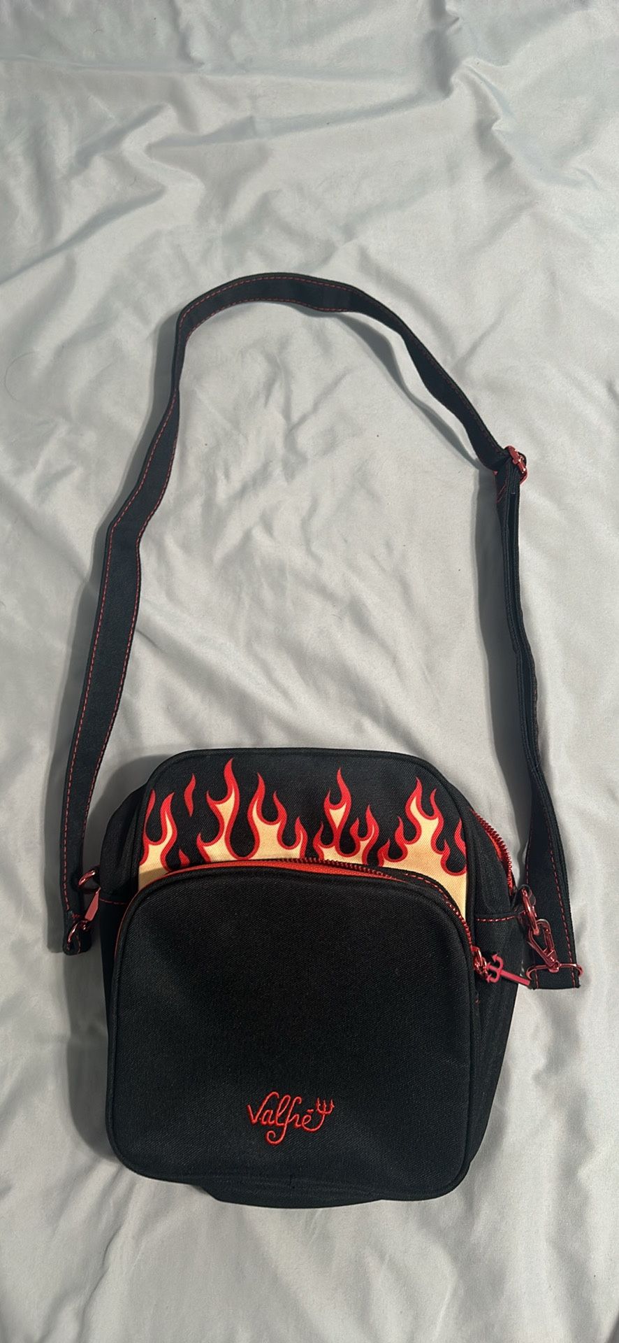 Loungefly x Valfre Lucy Fire Crossbody Passport Bag