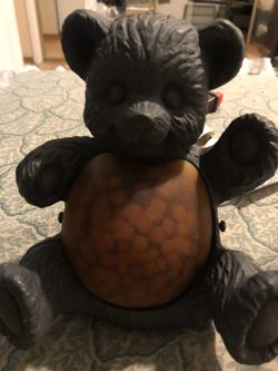 Cast iron bear lamp