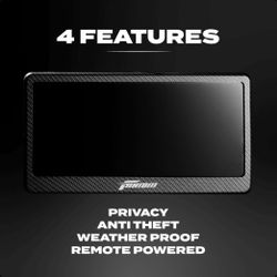 Remote controlled blackout license plate cover + anti- glare scratch resistant screen protector