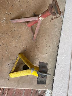 Jack Stands Set of 2 Red and Yellow
