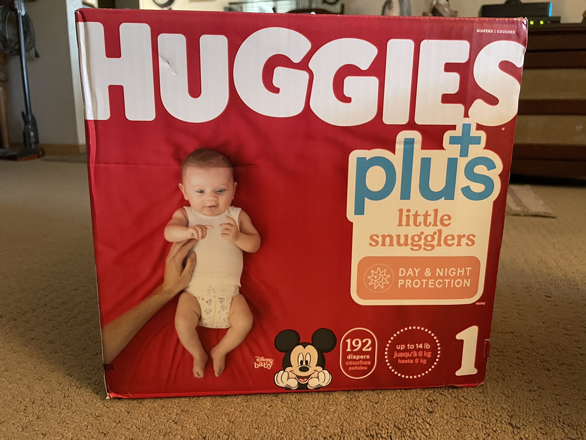 Huggies Little Snugglers Plus Day & Night Protection Size 1