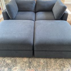 New Interior Define Sofa + 2 Storage ottomans