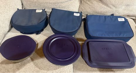 Pyrex Portable Lot Of 3 Dishes