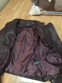 Ralph Lauren Leather Jacket / Red Size 6