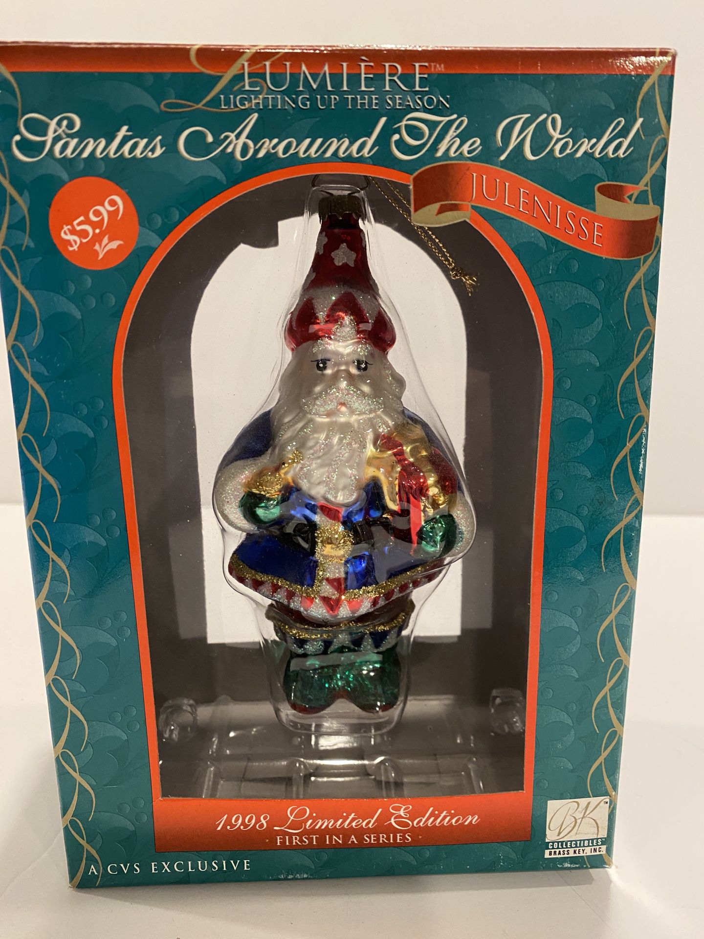 Vintage CVS 1998 Limited Edition Lumiere Santas Around the World Father Christmas