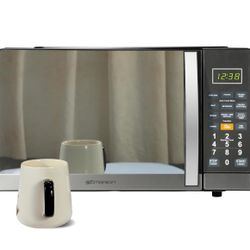 Emerson 1.1 CF, 1100W, Stainless Steel, Mirror Finish, Microwave Oven With Grill=B17-491