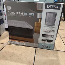 🛏️ Intex Dura-Beam Deluxe Queen Air Mattress – Elevated Premium Comfort (18” Height)
