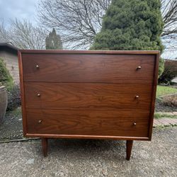 Mid Century Vintage Walnut Dresser 