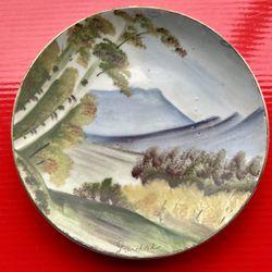 Vintage Bone China, Signed, Hand Painted in Japan, Plate (Collector)