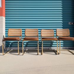 Vintage Mid Century Cantilevered Cesca Dining Chairs