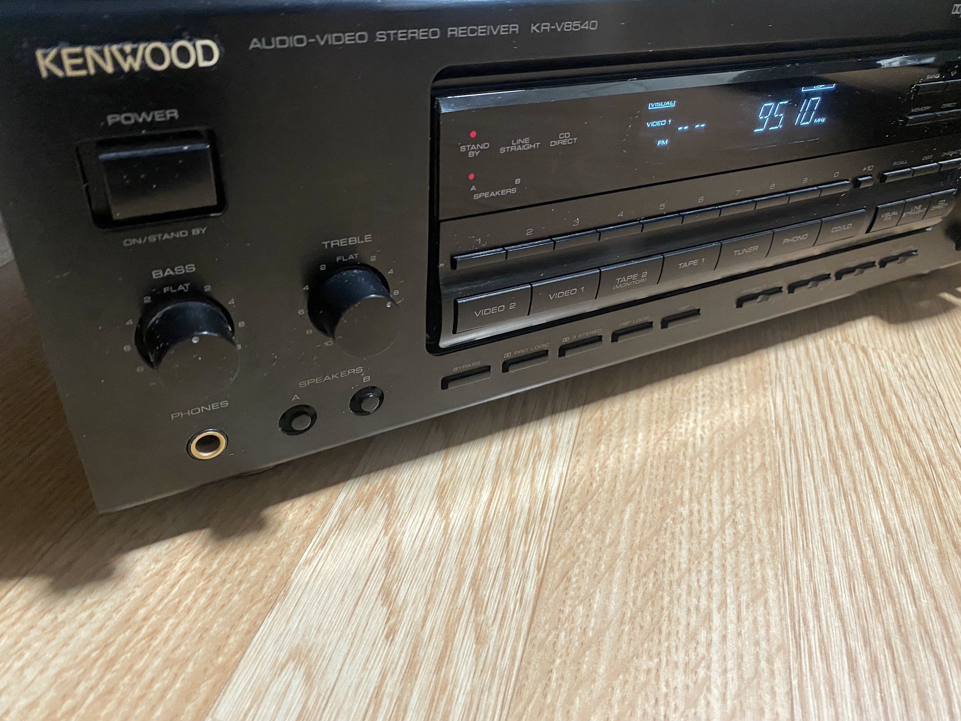 Kenwood KR-V8540 HiFi Stereo Phono 5.1 Channel Audiophile Home Audio Receiver 120w x2