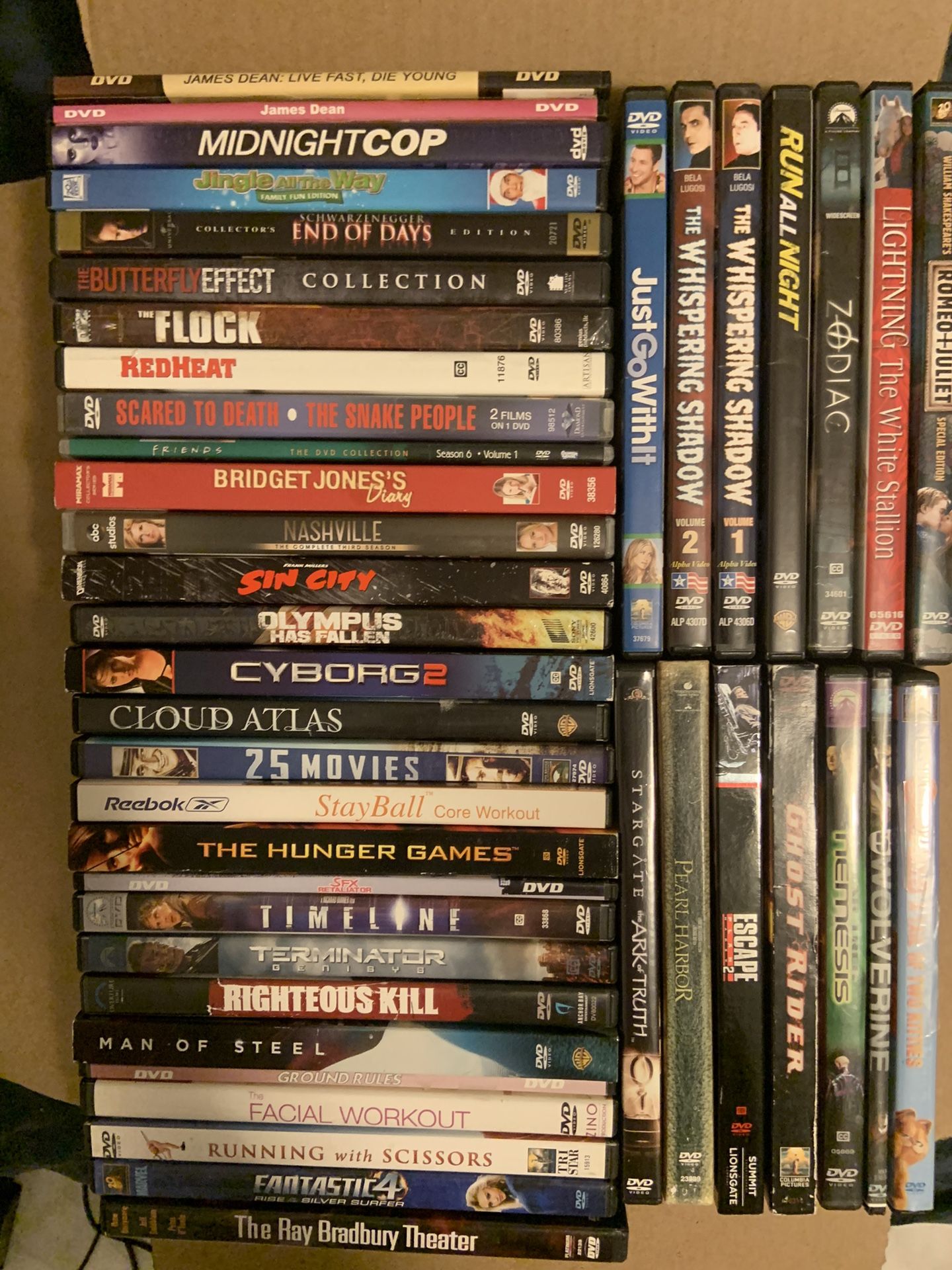 DVDs. Movies/exercise And Vintage Tv. Unplayed Dvds$2 Each