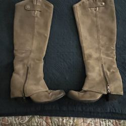 Tan Suede Fergie Boots