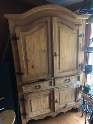 Worm wood armoire