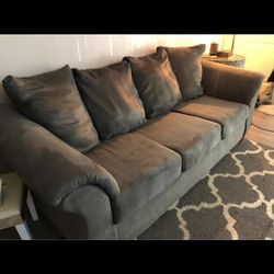 Grey Suede Couch! 