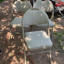 Set of 3 Folding Chairs 