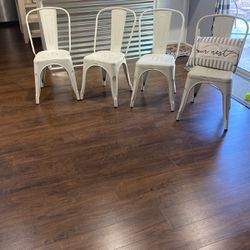 Farmhouse Distressed Metal  Chairs 