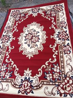Red,Cream,Blue Area Rug