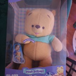 my first Pooh babies set brand new never opened trigger, eeyore and pooh