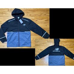 NEW BALANCE All Motion Full Zip Hoodie Jacket Men’s Sz small Black & gray New!