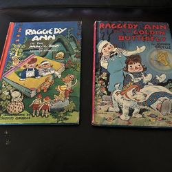 2 Vintage Raggedy Ann & Andy Books 1961