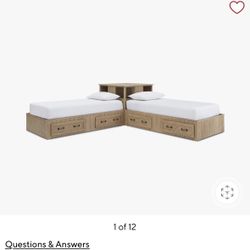 Pottery Barn Belden Twin Beds With Corner Unit 