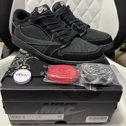 Jordan 1 Retro Low OG SP Travis Scott Black Phantom 10.5