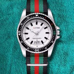 Stylish Quartz Watch with Nylon Bracelet for Men & Women