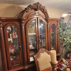 China Cabinet, Table With 6 Chairs