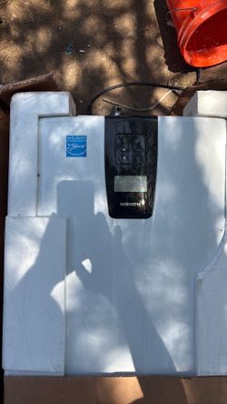 Tankless gas  hot water heater.