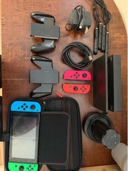 Nintendo Switch Bundle with 6 Games + Extra Joy-Cons + Dock + Case