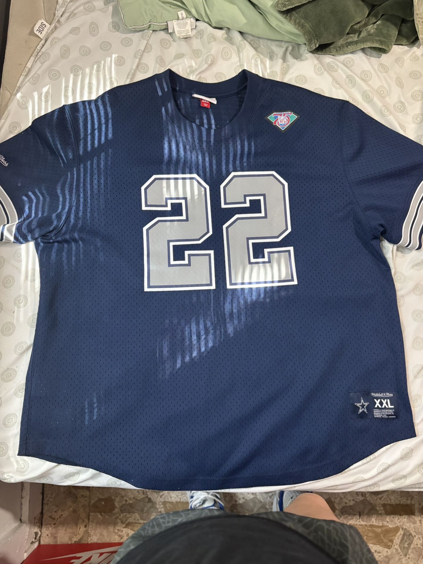 Dallas Cowboys "75th Anniversary" NFL Emmit Smith 'Throwback Jersey' 2XL (Mitchell & Ness)