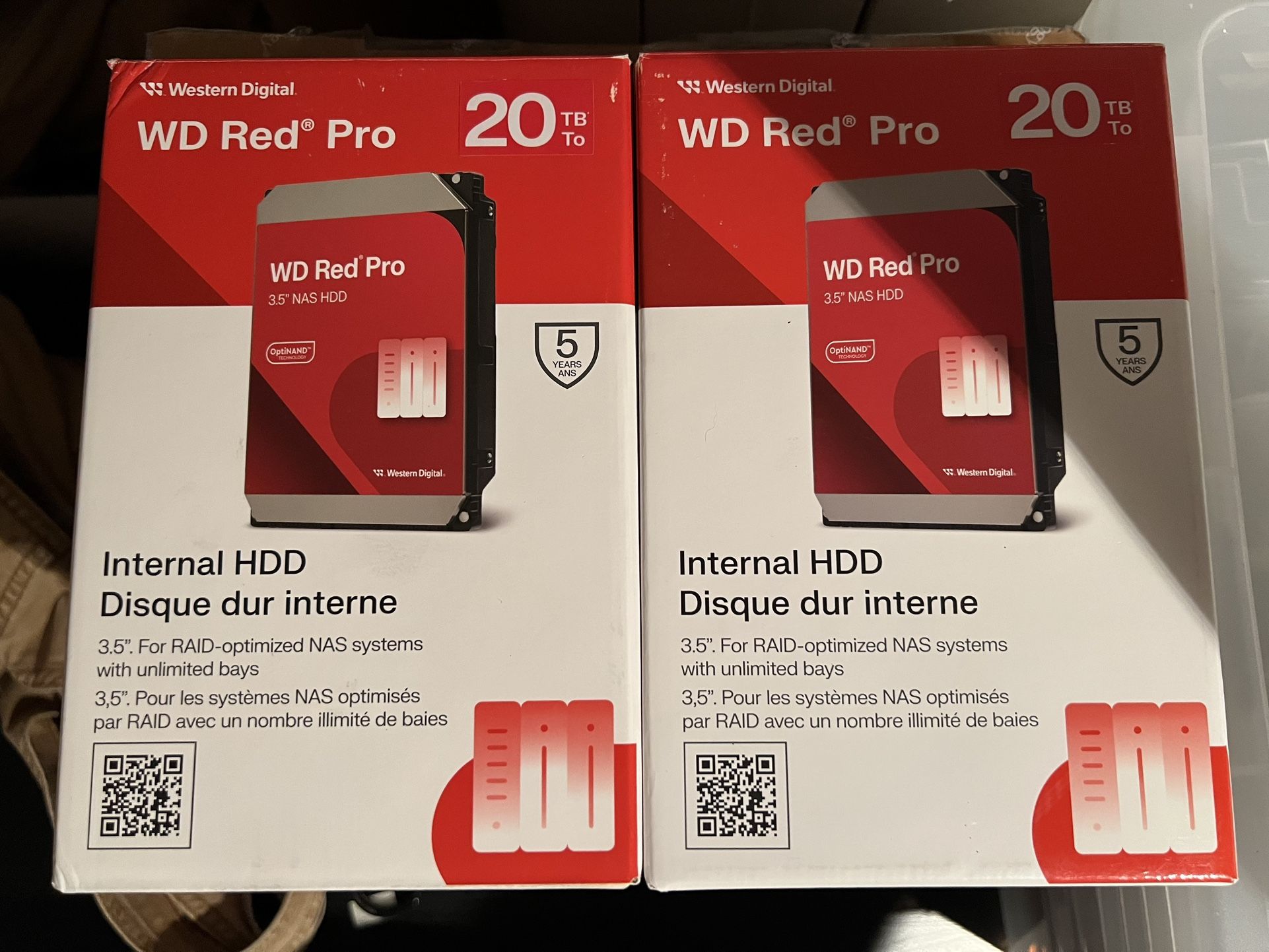 WD Red Pro NAS Hard Drive 20TB