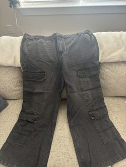 Black Cargo Pants Size 18