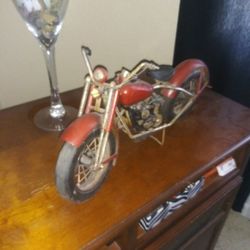 OLD INDIAN OR HARLEY ALL METAL STANDS ON STAND