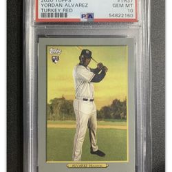 2020 Topps Yordan Alvarez Turkey Red Rookie Card RC #TR-37 PSA 10 Astros